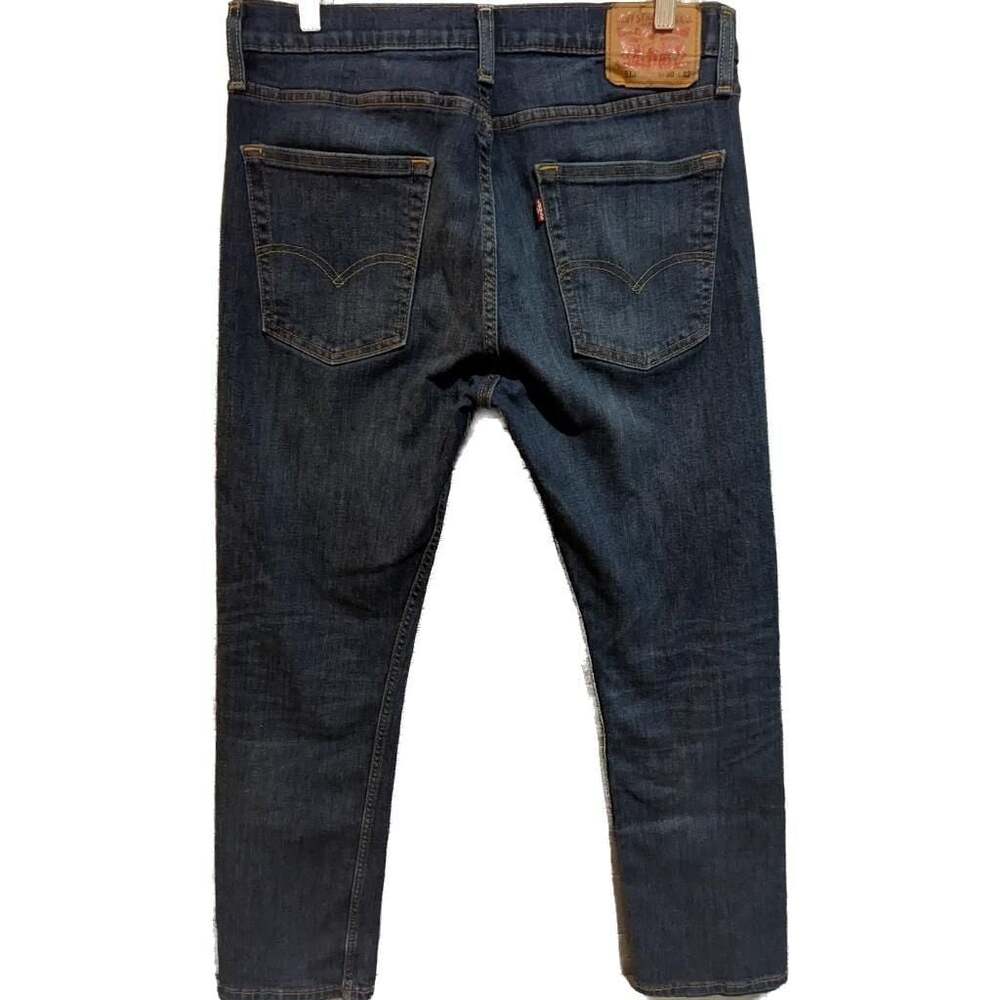 Levi's 513 Slim Straight Dark Indigo Blue Denim Wash Jeans 30x32